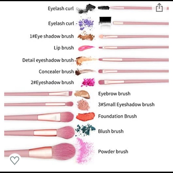 12 Pcs Makeup Brush Set With Storage Bag and Brush Cleaner NEW - Picture 4 of 8